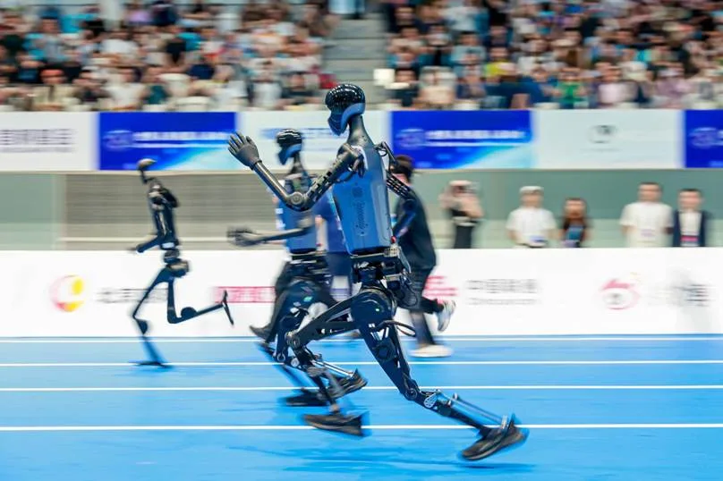 Humanoida robotar under World Humanoid Robot Games i Peking. Källa: Beijing Municipal Government.
